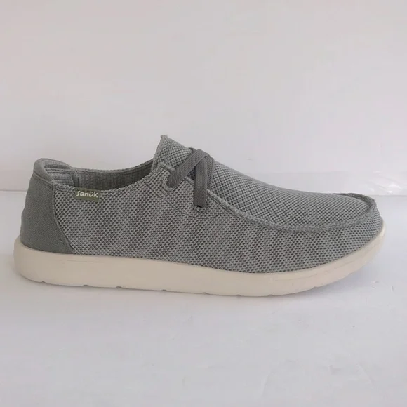 SANUK Grey Loafers with Breathable Mesh Shaka Lite Slip On Summer Shoes Size 9 - Picture 4 of 8